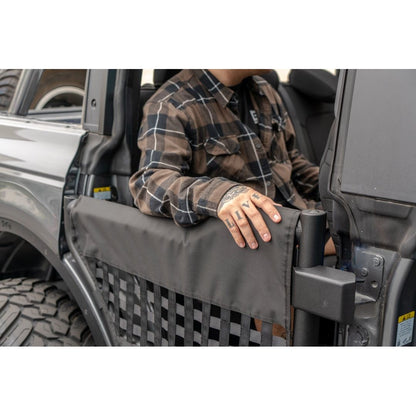 Body Armor 4x4 2021-2024 FORD BRONCO REAR TUBE DOORS WITH WEBBING, PAIR FB-6155