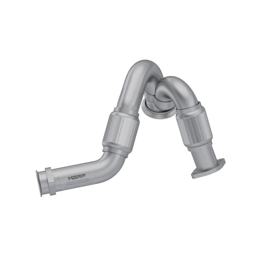 MBRP | Turbo Exhaust Up-Pipe Dual For 03-07 Ford 6.0L Powerstroke Aluminized Steel Carb EO Num. D-763-3 For 03-07 Ford 6.0L Powerstroke  | FAL2313