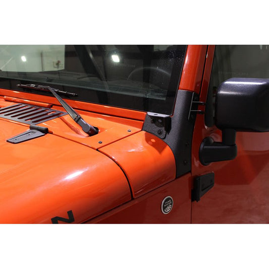 FISHBONE OFFROAD | 07-17 Jk Windshield Light Bar Steel Textured Black Powder Coat | FB21015