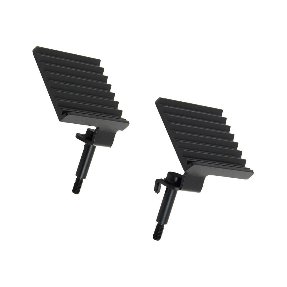 FISHBONE OFFROAD | 07-17 Jk Foot Peg Set (Driver & Passenger) Black Powder Coated Steel | FB21040