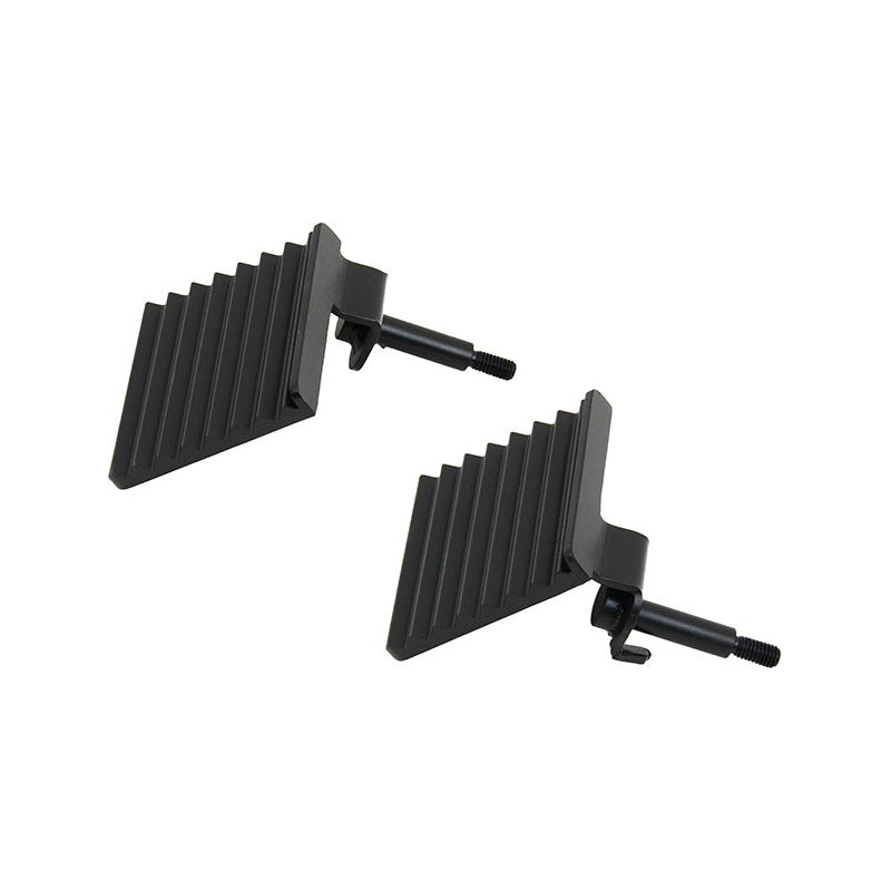 FISHBONE OFFROAD | 07-17 Jk Foot Peg Set (Driver & Passenger) Black Powder Coated Steel | FB21040