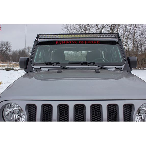FISHBONE OFFROAD | 2018-19 Wrangler Jl Windshield Light Bracket Black Powder Coat | FB21058