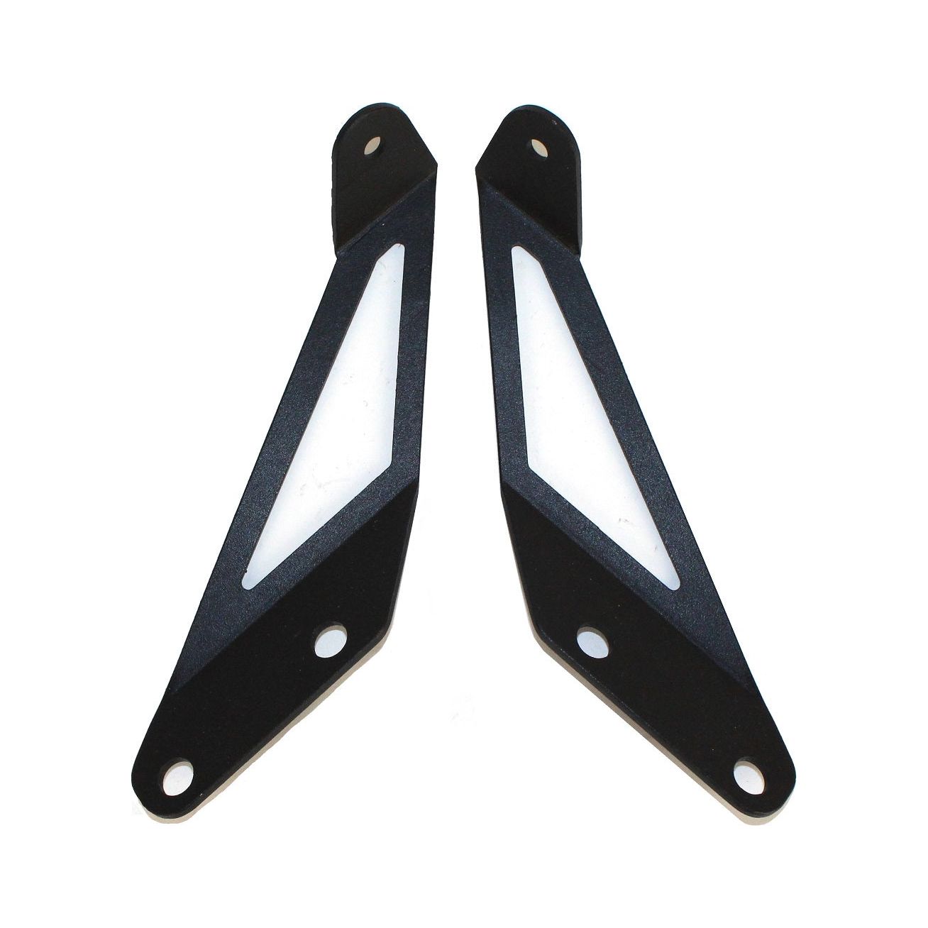 FISHBONE OFFROAD | 2007-18 Wrangler Fishbone Hood Light Mount Brackets Black Powder Coat | FB21066