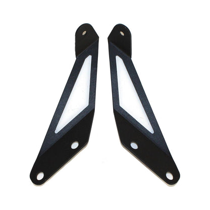 FISHBONE OFFROAD | 2007-18 Wrangler Fishbone Hood Light Mount Brackets Black Powder Coat | FB21066