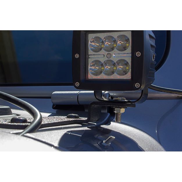 FISHBONE OFFROAD | 2018-19 Wrangler Jl Cowl Light Bracket Black Powder Coat | FB21110