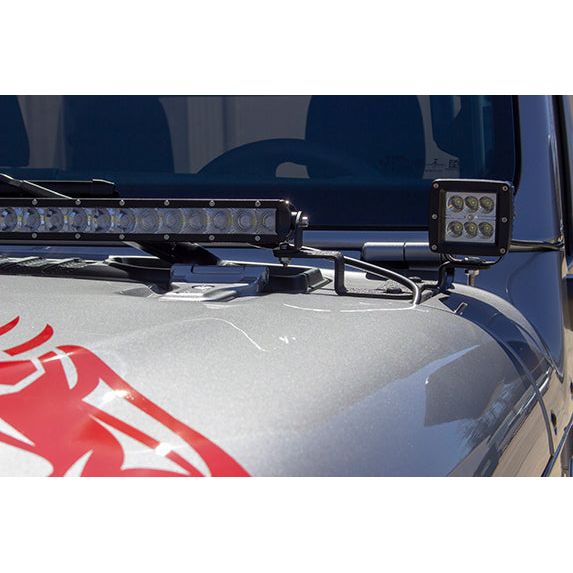 FISHBONE OFFROAD | 2018-19 Wrangler Jl Cowl Light Bracket Black Powder Coat | FB21110