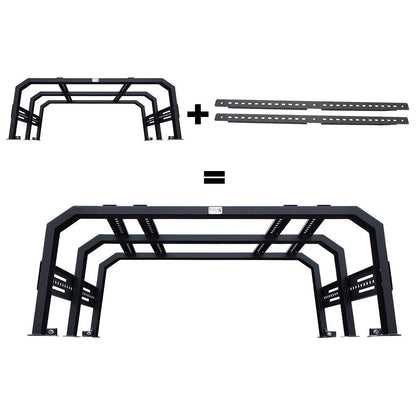 FISHBONE OFFROAD | Top Rails For 61In Fishbone Tackle Rails Black Powder | FB21269