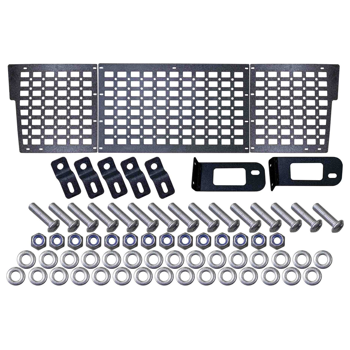 FISHBONE OFFROAD | 16-C Tacoma Front Bed Wall Molle Panel Long Bed (6 Ft) Black Textured Powder Coated | FB21310