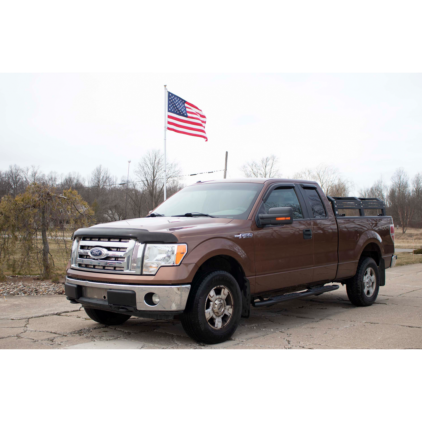 FISHBONE OFFROAD | 09-14 F150 Extended Cab Oval Side Step Txt Powder Coat Black Pair | FB21377