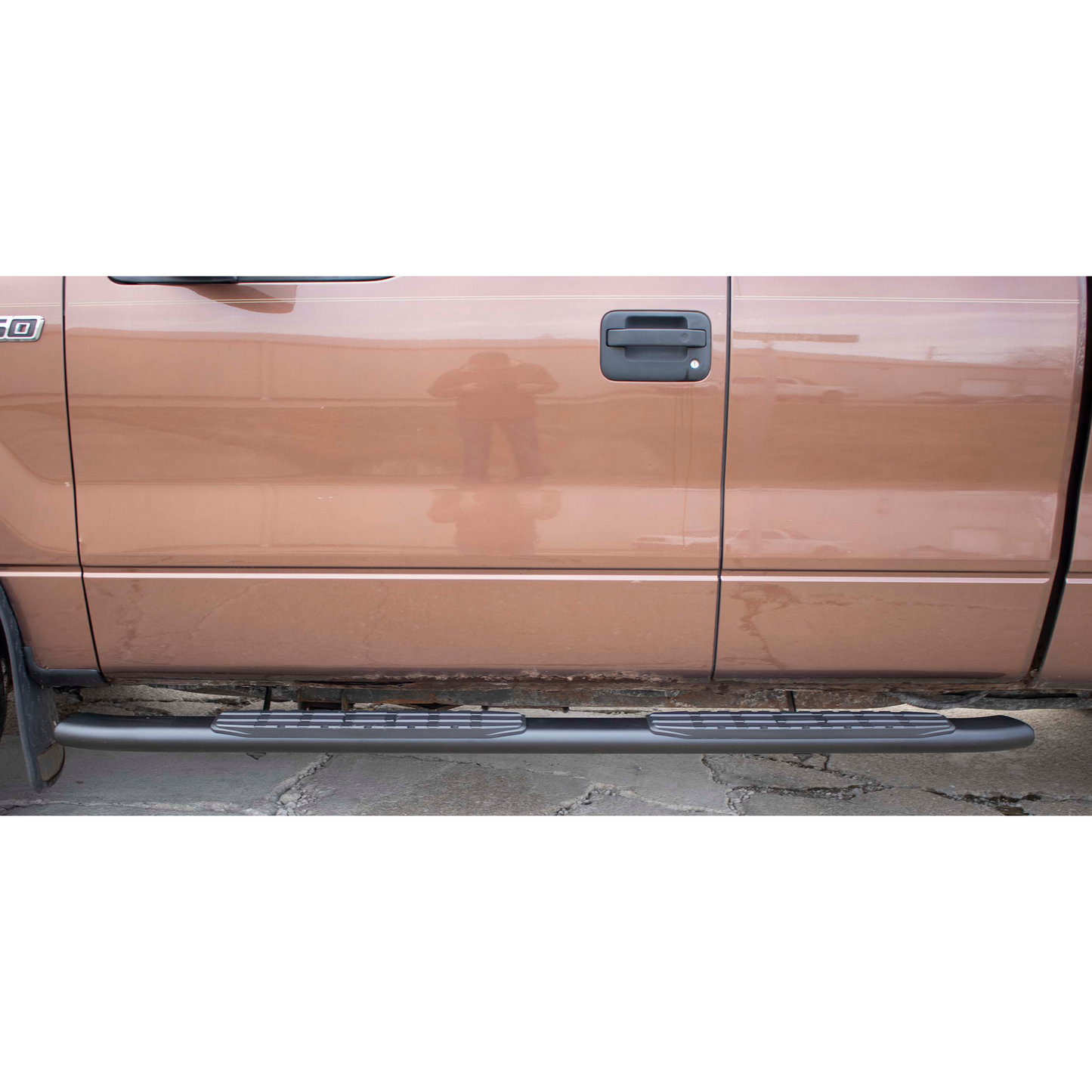 FISHBONE OFFROAD | 09-14 F150 Extended Cab Oval Side Step Txt Powder Coat Black Pair | FB21377