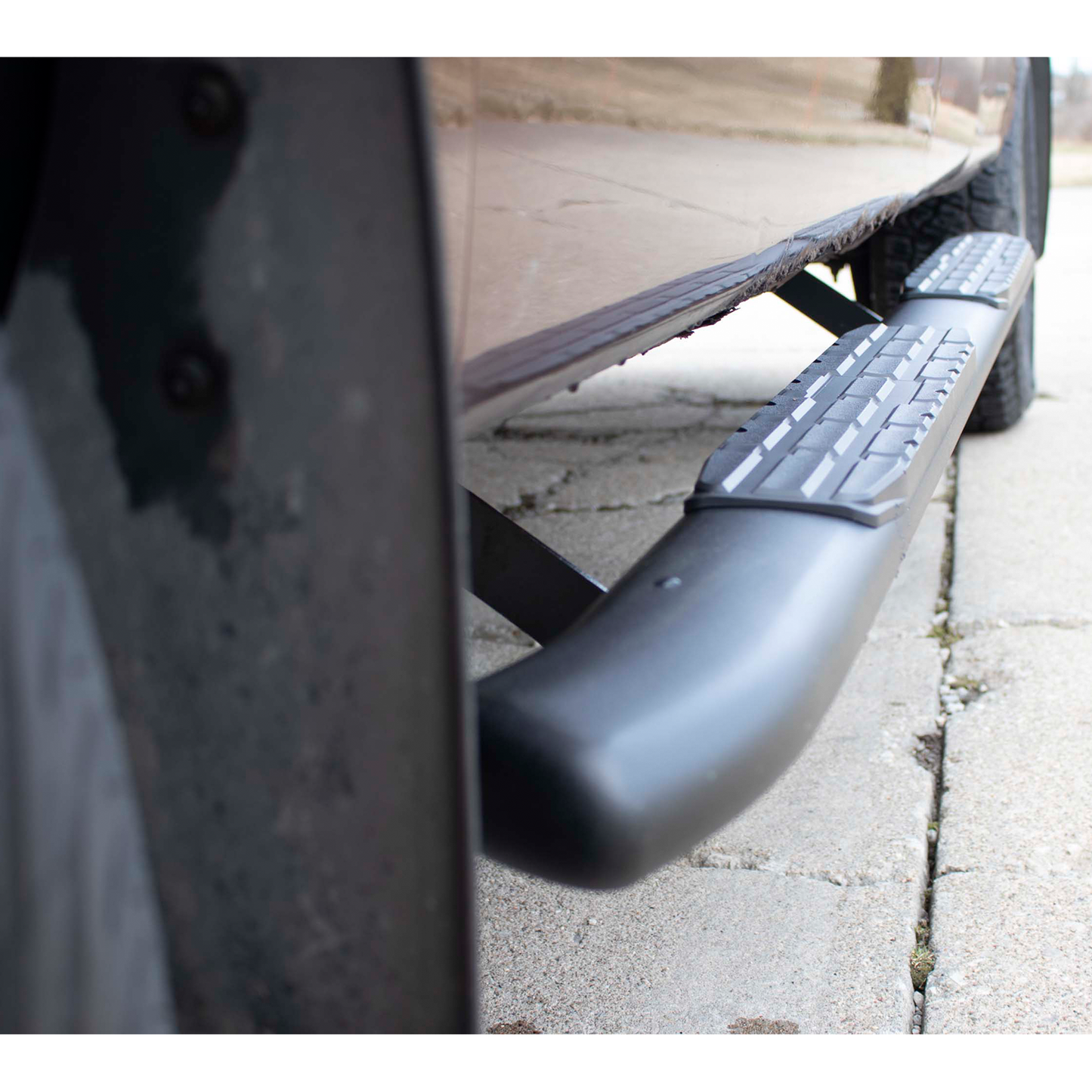 FISHBONE OFFROAD | 09-14 F150 Extended Cab Oval Side Step Txt Powder Coat Black Pair | FB21377