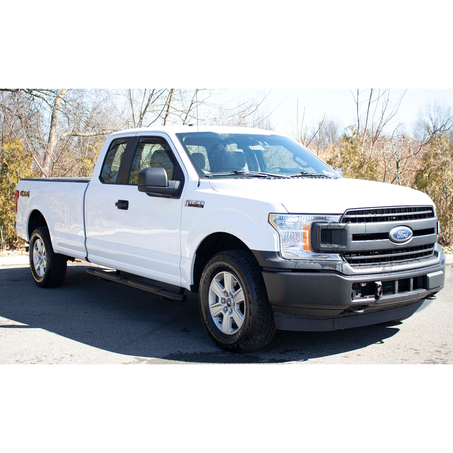 FISHBONE OFFROAD | 09-14 F150 Crew Cab Oval Side Step Txt Powder Coat Black Pair | FB21379