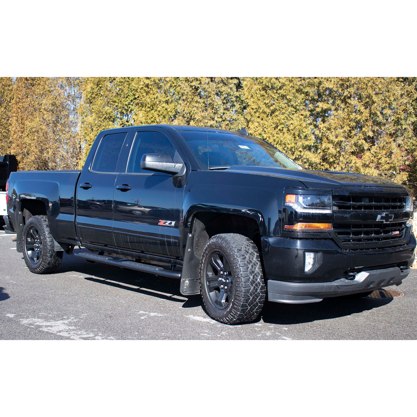 FISHBONE OFFROAD | 07-18 Silverado/Sierra 1500/2500/3500 Dble Cab Oval Side Step Black Pair | FB21382