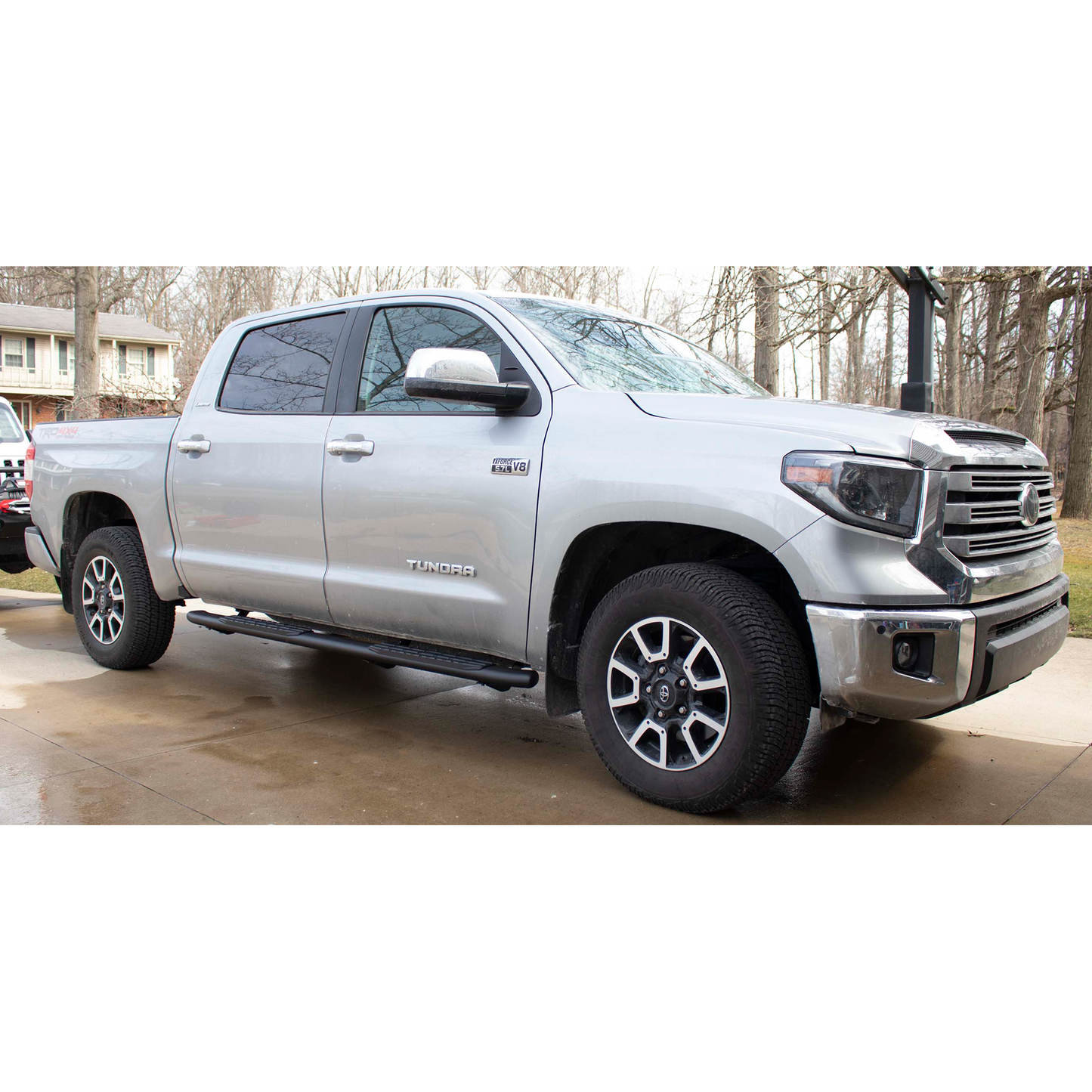 FISHBONE OFFROAD | 07-21 Tundra Crew Cab Oval Side Step Txt Powder Coat Black Pair | FB21387