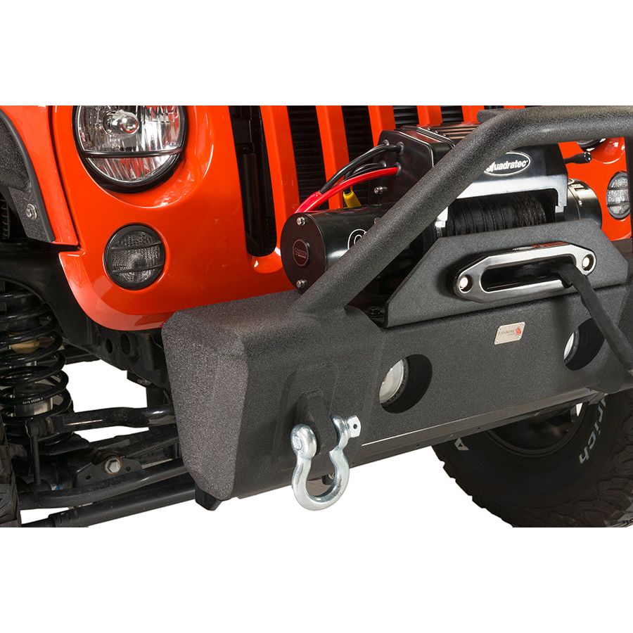 FISHBONE OFFROAD | 07-17 Jk Stubby Front Bumper/Factory Fog Lights Steel Textured Black Powder Coat | FB22001