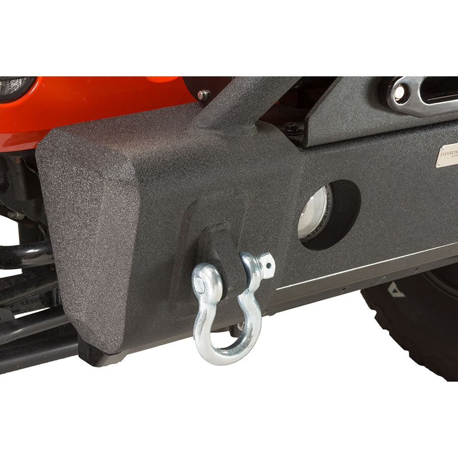 FISHBONE OFFROAD | 07-17 Jk Stubby Front Bumper/Factory Fog Lights Steel Textured Black Powder Coat | FB22001