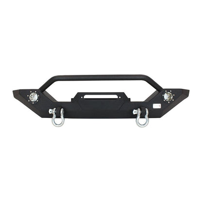 FISHBONE OFFROAD | 88-06 Wrangler Front Bumper With Led Lights Steel Textured Black Powder Coat | FB22016