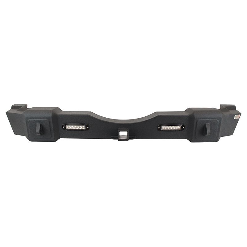 FISHBONE OFFROAD | 07-17 Jk Rear Bumper With D-Ring And Led Lights Steel Textured Black Powder Coat | FB22032