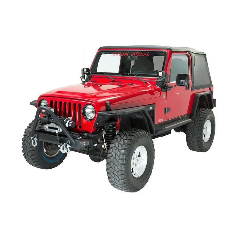 FISHBONE OFFROAD | 97-06 Tj Front Bumper With Stinger Black Powder Coated | FB22047