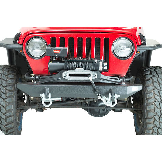 FISHBONE OFFROAD | 97-06 Wrangler Piranha Front Bumper With D-Rings Black Textured Two-Stage Powder Coat | FB22049