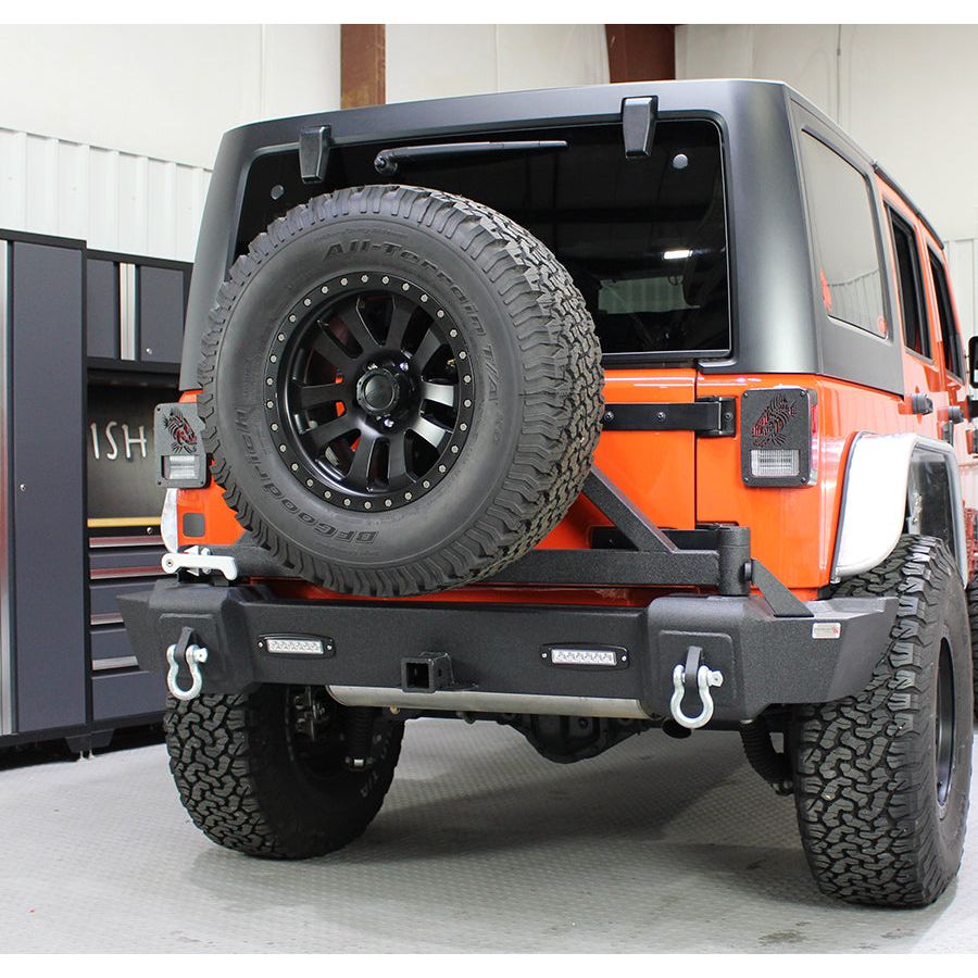 FISHBONE OFFROAD | Jeep Jk Rear Bumper With Tire Carrier 07-18 Wrangler Jk Fishbone Offroad | FB22050
