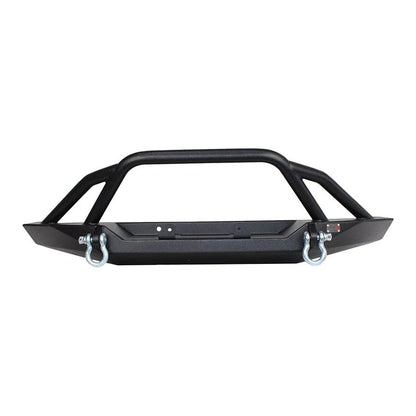 FISHBONE OFFROAD | 84-01 Cherokee Bullhead Front Winch Bumper W/Grille Guard Recessed Mount Steel Black Powder Coat | FB22060