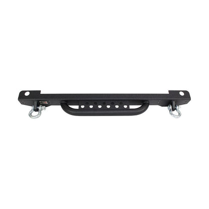 FISHBONE OFFROAD | 87-06 Wrangler Piranha Rear Bumper With Step And D-Rings Black Textured 2-Stage Powder Coat Steel | FB22072