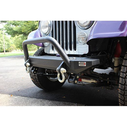 FISHBONE OFFROAD | 1976-87 Wrangler Fishbone Cj/Yj Piranha Bumper W/Tube Guard Black Powder Coat | FB22080