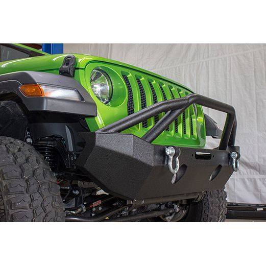 FISHBONE OFFROAD | 18-C Wrangler/20-C Gladiator Mid-Width Front Winch Bumper Black Textured Powder Coat Steel | FB22088