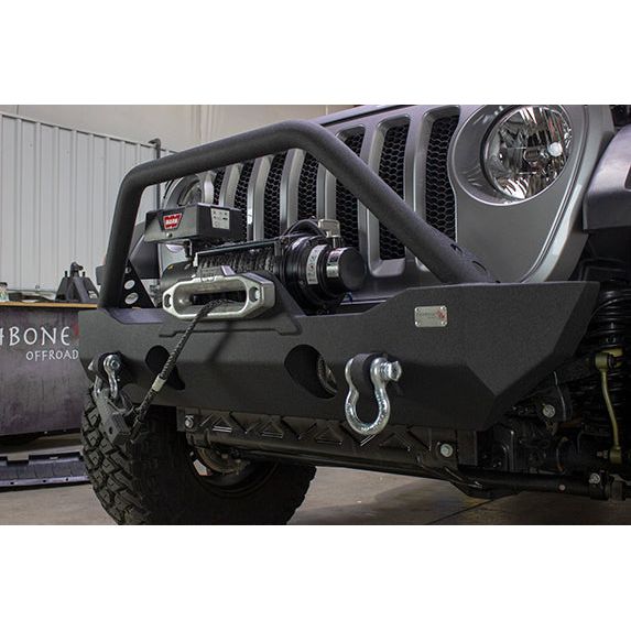 FISHBONE OFFROAD | 18-C Wrangler/20-C Gladiator Mako Front Bumper Black Textured Powder Coat Steel | FB22090