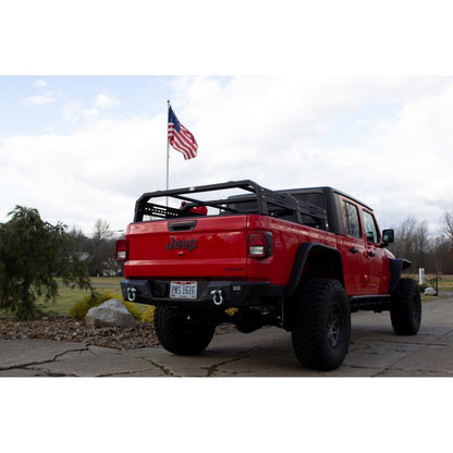 FISHBONE OFFROAD | 20-C Gladiator Mako Rear Bumper Black Textured Powder Coat Steel | FB22149