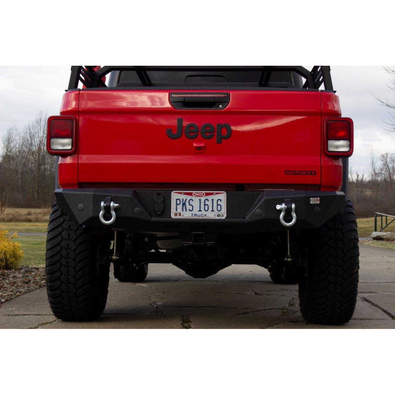 FISHBONE OFFROAD | 20-C Gladiator Mako Rear Bumper Black Textured Powder Coat Steel | FB22149