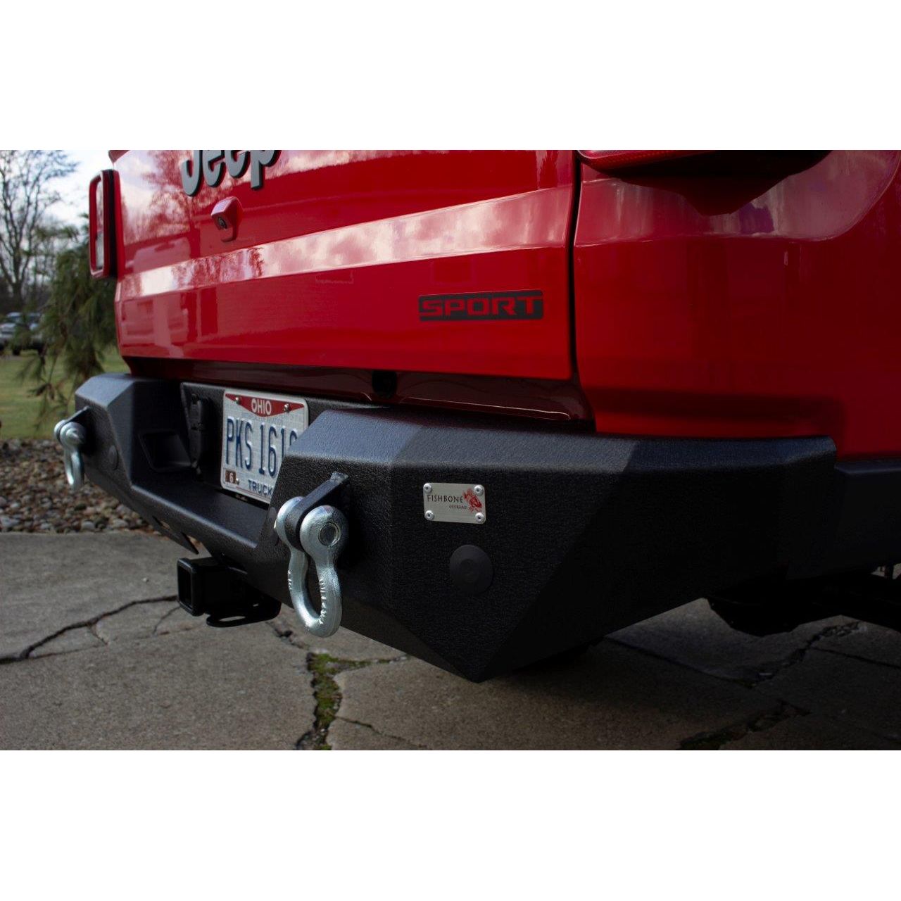 FISHBONE OFFROAD | 20-C Gladiator Mako Rear Bumper Black Textured Powder Coat Steel | FB22149