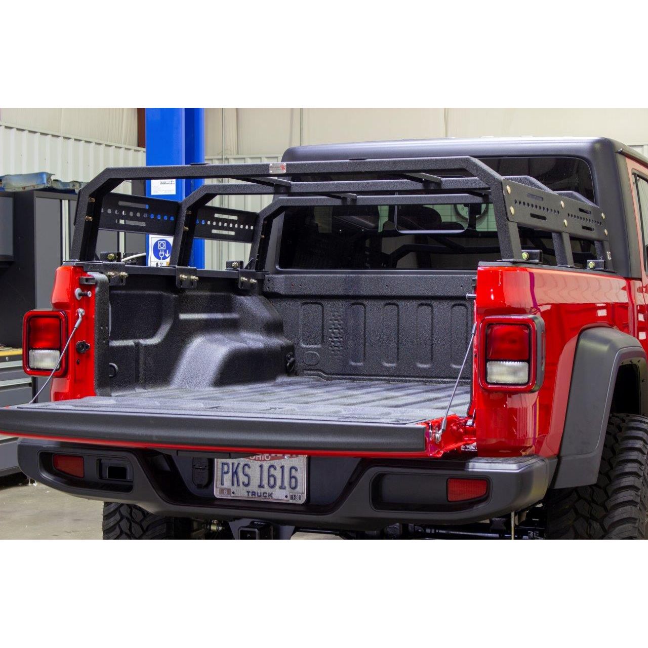 FISHBONE OFFROAD | 20-C Gladiator Half Height Tackle Bed Rack Black Textured Powder Coat 10 Gauge Steel | FB22150
