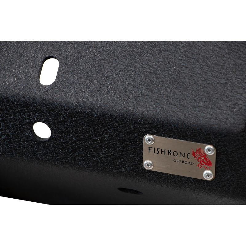 FISHBONE OFFROAD | 18-C Wrangler/20-C Gladiator Front Stubby Wicnch Bumper Black Textured Powder Coat Steel | FB22178