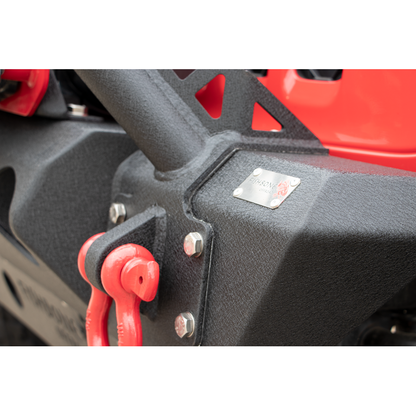 FISHBONE OFFROAD | 18-C Wrangler/20-C Gladiator Front Stubby Wicnch Bumper Black Textured Powder Coat Steel | FB22178