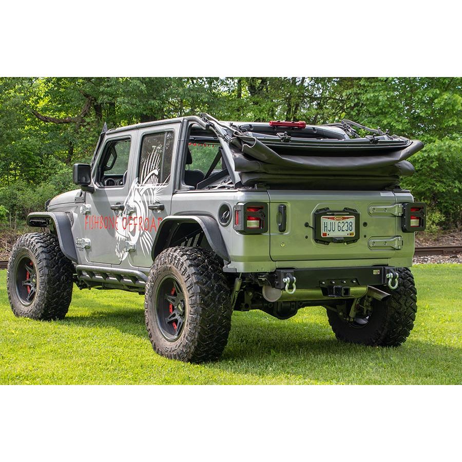 FISHBONE OFFROAD | 18-C Wrangler Rear Bumper Delete Black Powder Coat Steel | FB22179