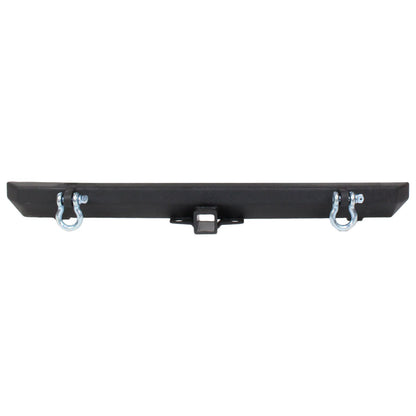 FISHBONE OFFROAD | 87-06 Wrangler Rear Bumper With 2In Receiver Black Textured 2 Stage Powder Coat Steel | FB22217