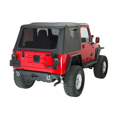 FISHBONE OFFROAD | 87-06 Wrangler Rear Bumper With 2In Receiver Black Textured 2 Stage Powder Coat Steel | FB22217