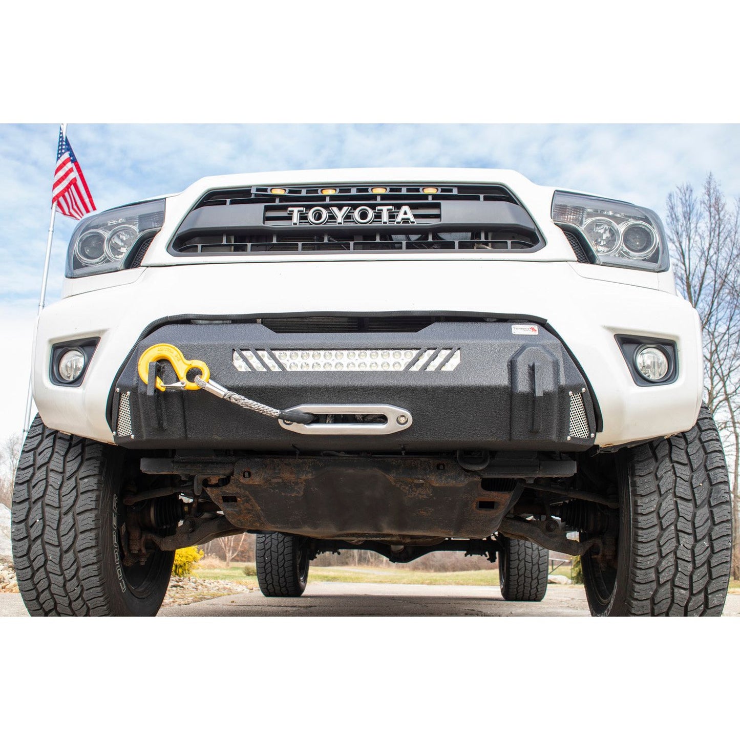 FISHBONE OFFROAD | 12-15 Tacoma Front Bumper Textured Black Powder Coat Steel | FB22296