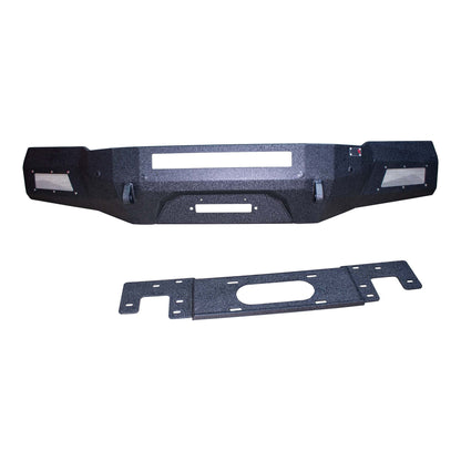 FISHBONE OFFROAD | 19-21 Silverado 1500 Rockfish Winch Bumper 2-Stage Black Textured Powder Coat 1/8In Steel | FB22389