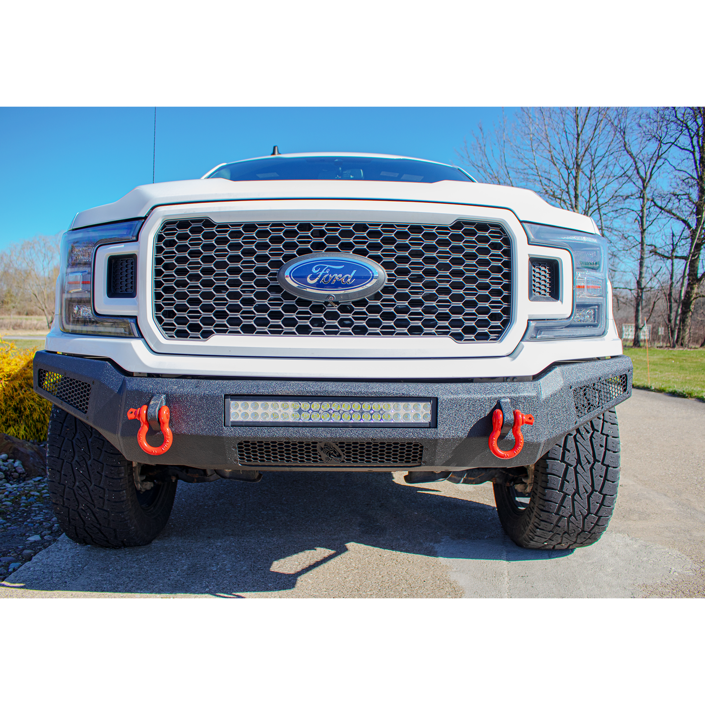 FISHBONE OFFROAD | 18-20 F150 (Excl.Ecoboost) Pelican Front Bumper 2-Stage Black Textured Powder Coat 1/8In Steel | FB22390