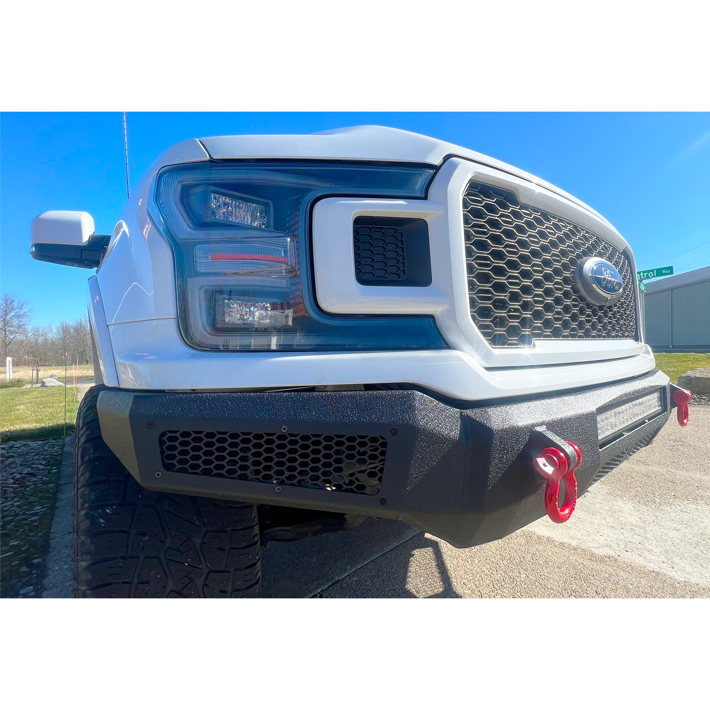 FISHBONE OFFROAD | 18-20 F150 (Excl.Ecoboost) Pelican Front Bumper 2-Stage Black Textured Powder Coat 1/8In Steel | FB22390