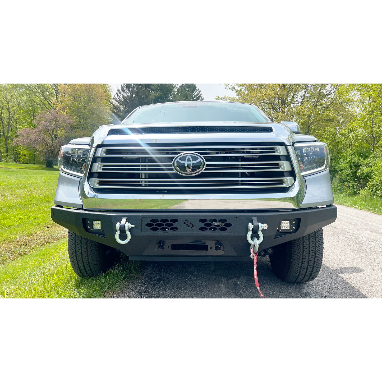 FISHBONE OFFROAD | 14-21 Tundra Front Winch Bumper Black Textured 2-Stage Powder Coat 1/8In Steel | FB22392