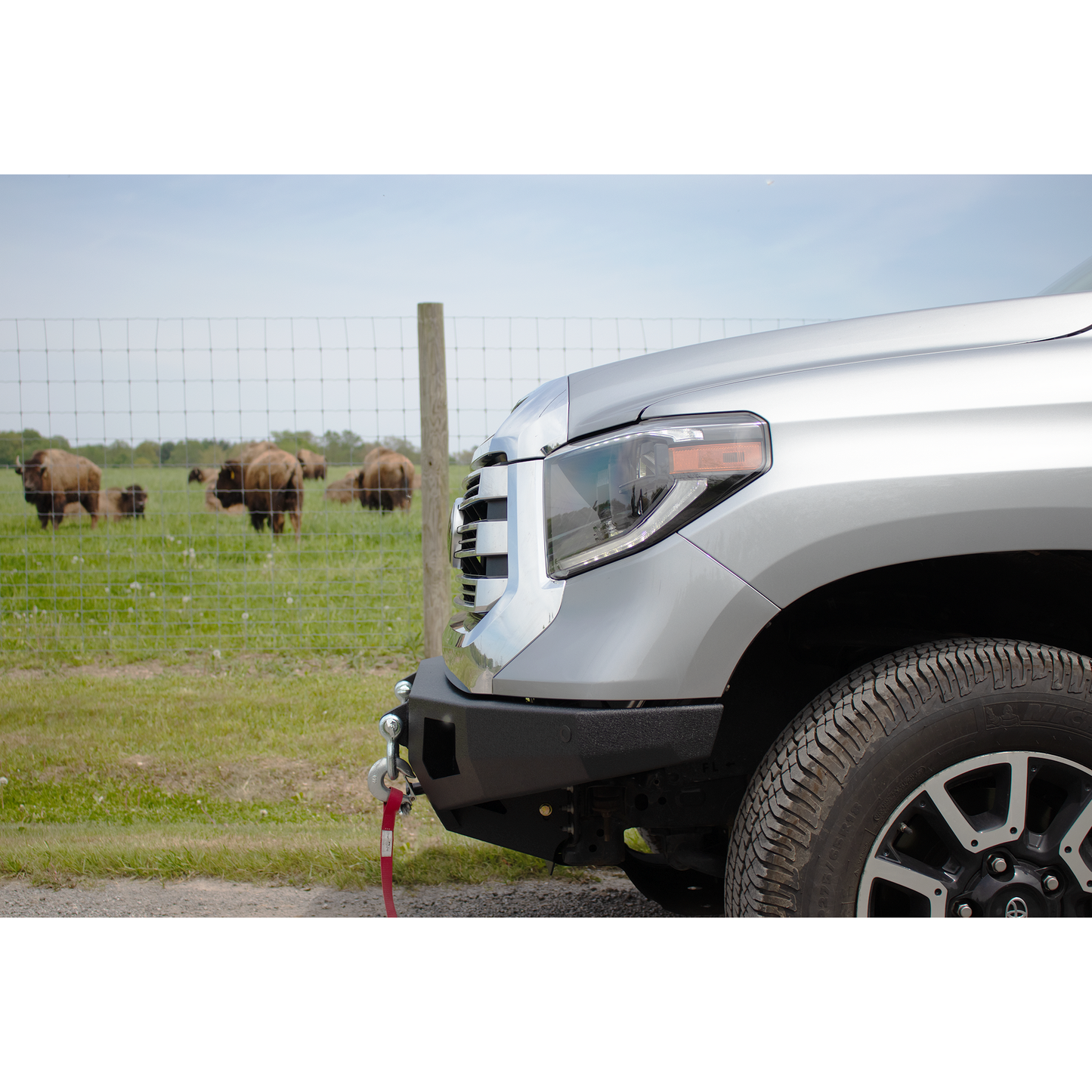 FISHBONE OFFROAD | 14-21 Tundra Front Winch Bumper Black Textured 2-Stage Powder Coat 1/8In Steel | FB22392