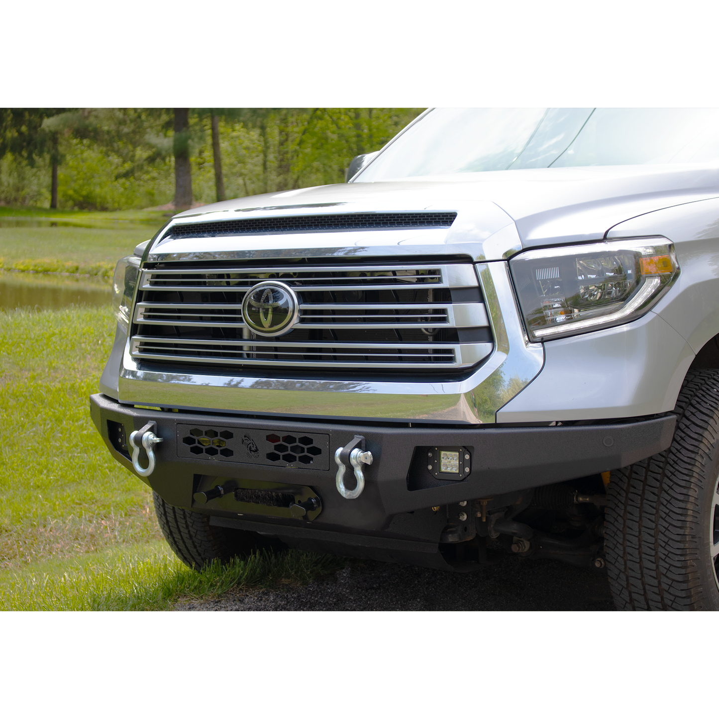 FISHBONE OFFROAD | 14-21 Tundra Front Winch Bumper Black Textured 2-Stage Powder Coat 1/8In Steel | FB22392