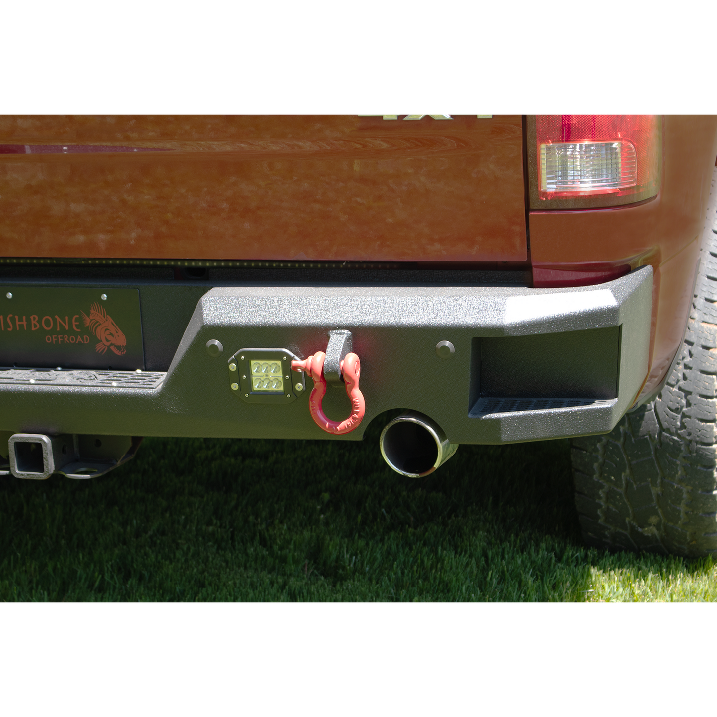 FISHBONE OFFROAD | 09-18 Ram 1500 Classic Rear Bumper Black Textured 2-Stage Powder Coat 1/8In Steel | FB22395