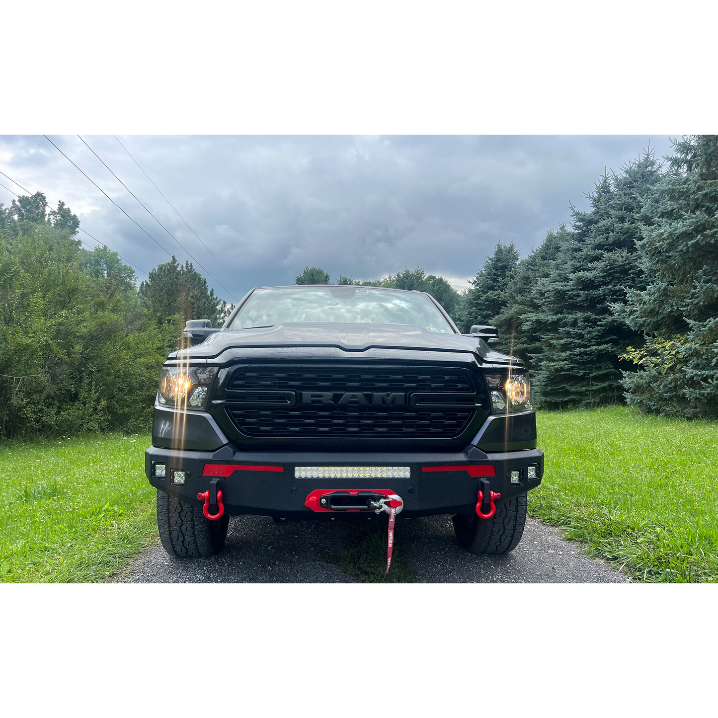 FISHBONE OFFROAD | 19-23 Ram 1500 Pike Winch Plate 0.197In (6 Ga) Steel For Use With Fb22400 | FB22401