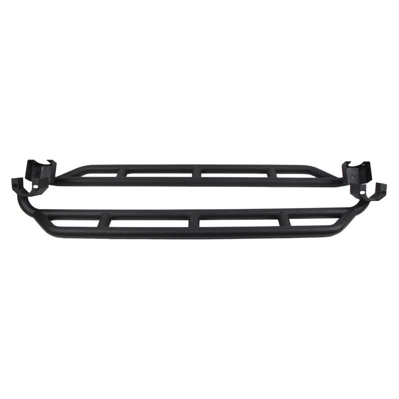 FISHBONE OFFROAD | 07-18 Wrangler Unlimited Tubular Rocker Gards Black 2-Stage Textured Powder Coat Steel | FB23009