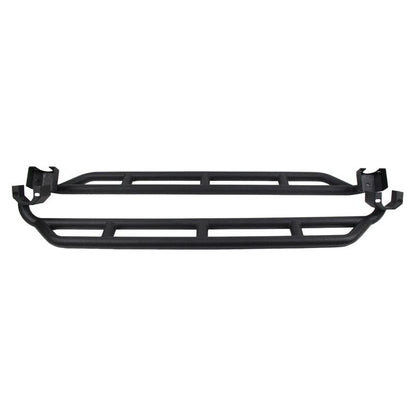 FISHBONE OFFROAD | 07-18 Wrangler Unlimited Tubular Rocker Gards Black 2-Stage Textured Powder Coat Steel | FB23009